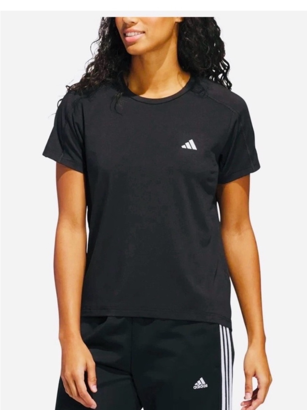 Adidas women’s active tee T- shirt black size Large new